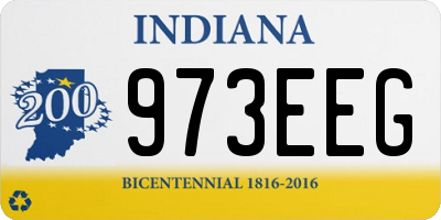 IN license plate 973EEG