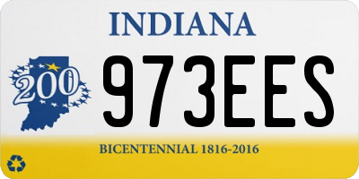 IN license plate 973EES