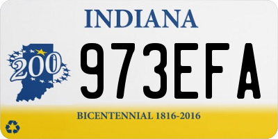 IN license plate 973EFA
