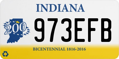 IN license plate 973EFB