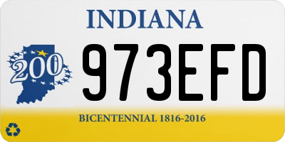 IN license plate 973EFD