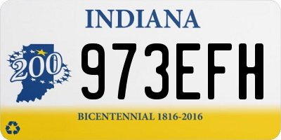 IN license plate 973EFH
