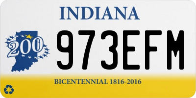 IN license plate 973EFM