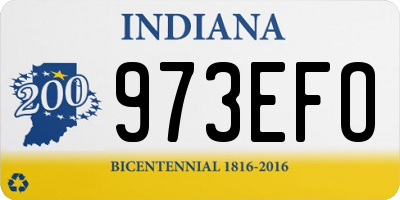 IN license plate 973EFO