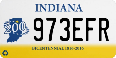 IN license plate 973EFR