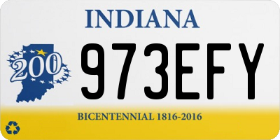 IN license plate 973EFY