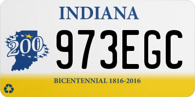 IN license plate 973EGC
