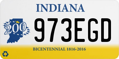 IN license plate 973EGD