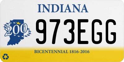 IN license plate 973EGG