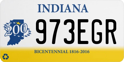 IN license plate 973EGR