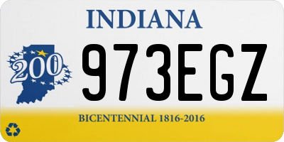 IN license plate 973EGZ