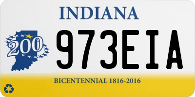 IN license plate 973EIA
