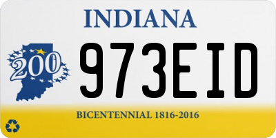 IN license plate 973EID