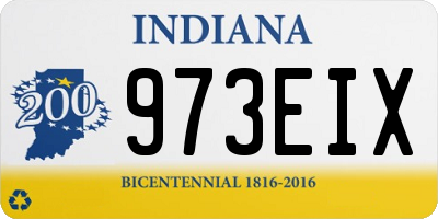IN license plate 973EIX