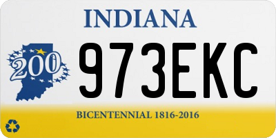 IN license plate 973EKC