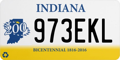 IN license plate 973EKL