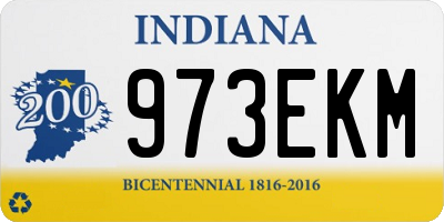 IN license plate 973EKM