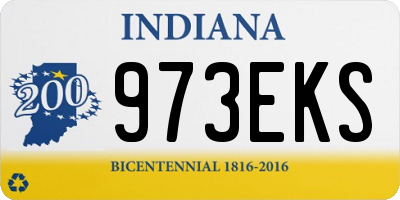 IN license plate 973EKS