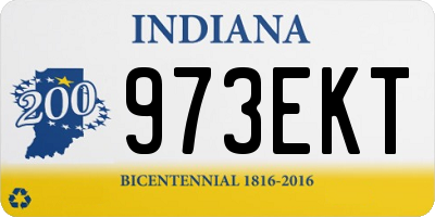 IN license plate 973EKT