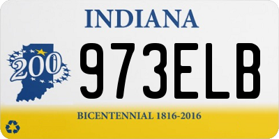 IN license plate 973ELB