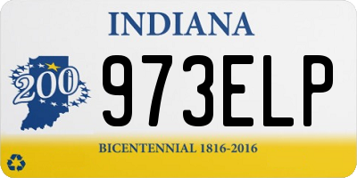 IN license plate 973ELP