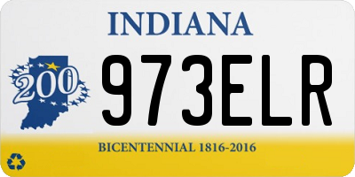 IN license plate 973ELR