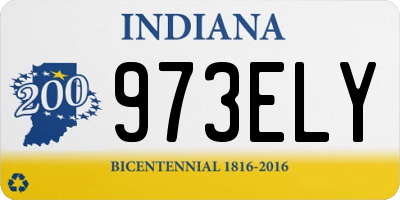 IN license plate 973ELY