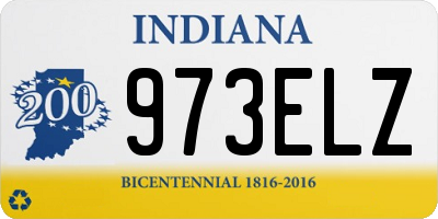 IN license plate 973ELZ