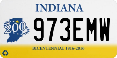IN license plate 973EMW