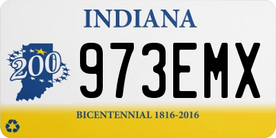 IN license plate 973EMX