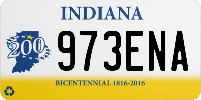 IN license plate 973ENA