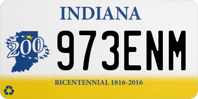 IN license plate 973ENM
