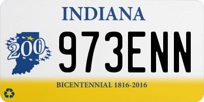 IN license plate 973ENN