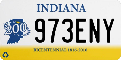 IN license plate 973ENY