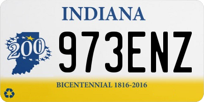 IN license plate 973ENZ