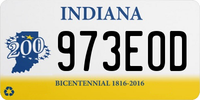 IN license plate 973EOD