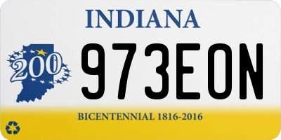 IN license plate 973EON