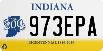 IN license plate 973EPA