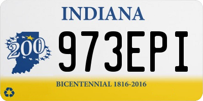 IN license plate 973EPI