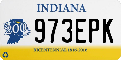 IN license plate 973EPK