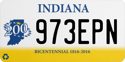 IN license plate 973EPN