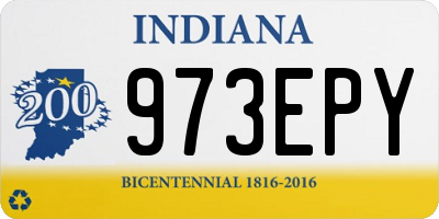IN license plate 973EPY