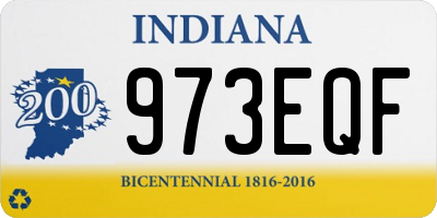IN license plate 973EQF