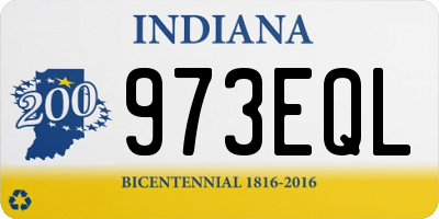 IN license plate 973EQL