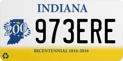 IN license plate 973ERE