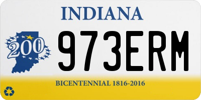IN license plate 973ERM