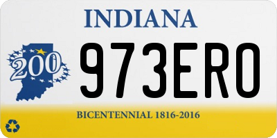 IN license plate 973ERO