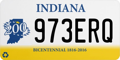 IN license plate 973ERQ