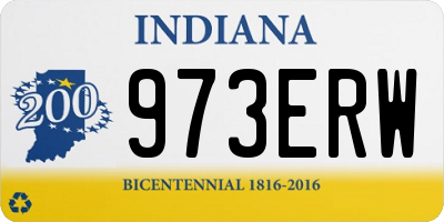 IN license plate 973ERW