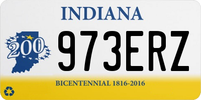 IN license plate 973ERZ